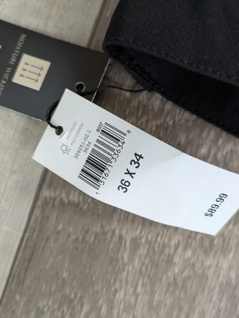 NWT Banana Republic Pants Men 36X34 Black Aiden Hybrid Slim Fit Performance